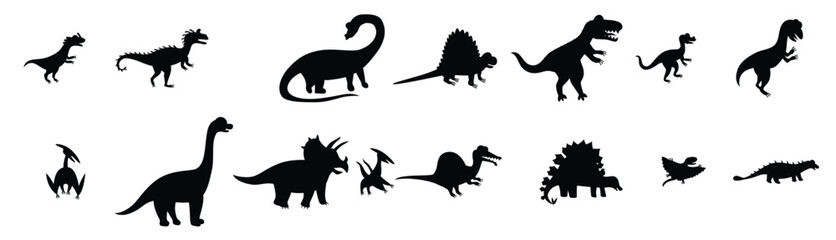 Dinosaurs set vector
