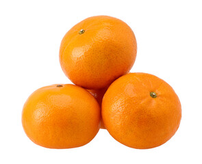 Orange fruit pile (mandarin oranges) isolated, transparent PNG, PNG format, cut out