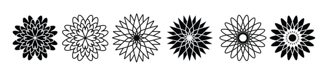  flow vector illustration set