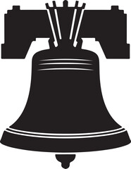 Liberty bell philadelphia silhouette icon. Clipart image isolated on white background © Masud
