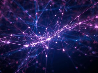 Symmetrical AI Neural Grid | Glowing Digital Lines and Luminous Nodes in a Futuristic Gradient Flow