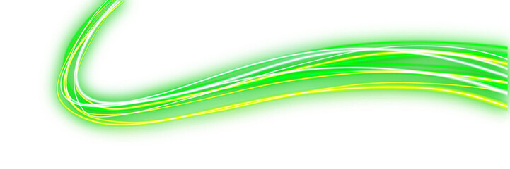 Fast Electric Green Glowing Lines