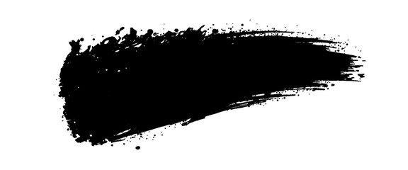 Vector Abstract Ink Grunge Texture Black Artistic Splash On White Canvas © Grave passenger
