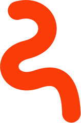 Colourful groovy abstract shape element