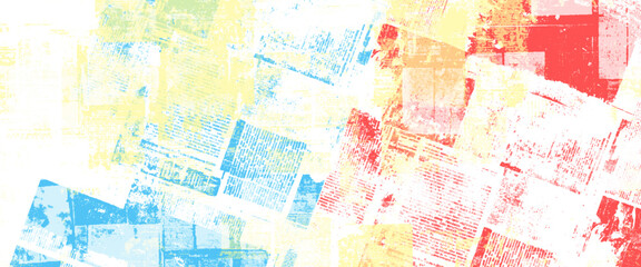 Obraz premium Vector Multicolor Brush old newspaper Background