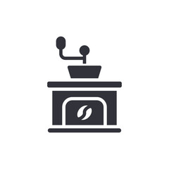 Vintage Coffee Grinder Symbol Manual Mill Illustration