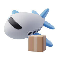 3D Box with airplane.