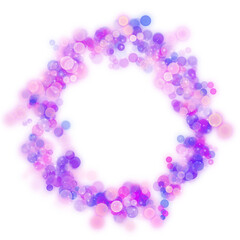 Glowing Bokeh Light Circle Frame