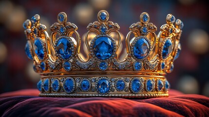 Golden jeweled crown.