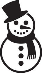 Snowman icon illustration
