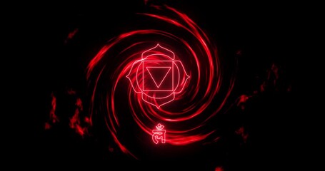 Meditation chakra healing  animation Root Chakra Muladhara