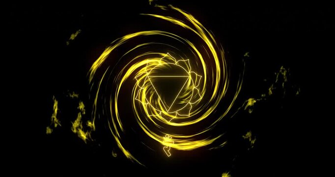 Meditation chakra healing  animation Solar Plexus Chakra Manipura