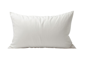 Minimal white pillow mockup isolated on transparent background, AI generated illustration