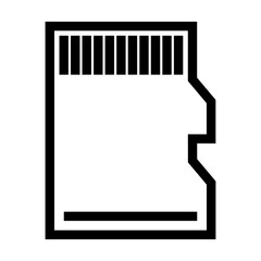 Vector SD Card Icon – SD Memory Card, Storage, Data, Electronics, Technology, Device, and Digital Media Symbol