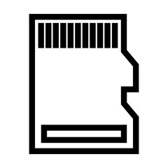 Vector Micro SD Card Icon – MicroSD Memory Storage Symbol for Electronics, Technology, Data, Gadget, and Digital Device