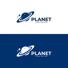 planet logo with orbital ring template design © MadeDirgaPepe