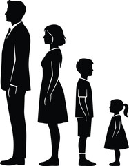 Professional Family Silhouette Vector