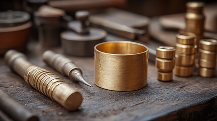 Metalworking Tools on Bench.