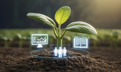 Growing business with data analytics and teamwork leading to bright future