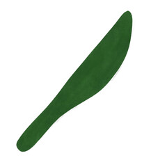 Illustration of a Green Butter Knife