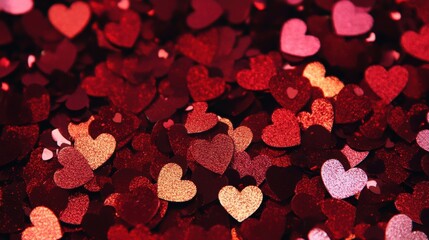 Festive heart-shaped confetti for celebrations and romantic occasions