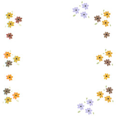 Spring Flowers Frame for making templates or inserting text, images