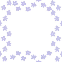 Naklejka premium Purple Aster Frame for making templates or inserting text, images