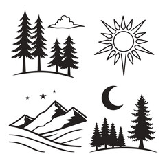Obraz premium winter landscape with forest