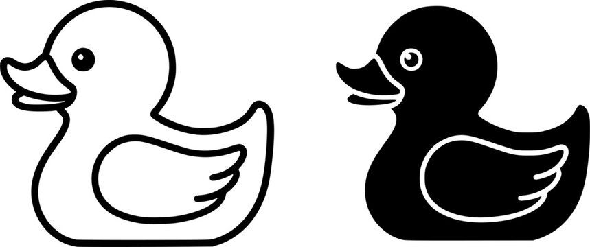 ofvs543 OutlineFilledVectorSign ofvs - rubber duck vector icon . isolated transparent . black outline and filled version . AI 10 / EPS 10 / PNG . g11886