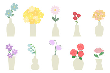 花を生けた花器セット