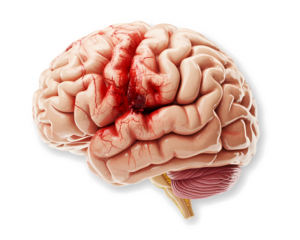 3d rendered illustration of human damage brain
