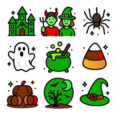 Perfect for halloween party invitations, posters, and social media posts. Features spooky icons to set the mood perfectly.