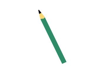 pencil, green, writing, drawing, art, stationery, school, education, office, supplies, tool, object, simple, clean, isolated, white background, illustration, graphic, design, element, creative, blank,