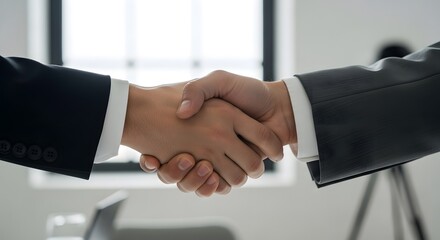Obraz premium Business Partnership A Handshake to Seal the Deal - Collaboration and Agreement