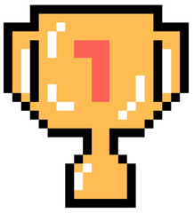 Obraz premium Pixel Art sport champion element