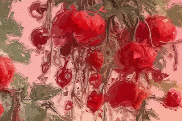 Various oil paintings, flowers, roses, peonies, villas, landscapes, lakes, lotus leaves, lotus flowers, waterfalls