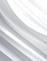 Abstract grayscale composition featuring sleek, curved lines that form a rhythmic diagonal pattern, creating depth and shadows