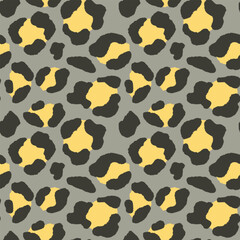 Fototapeta premium Abstract modern leopard seamless pattern. Animals fashion trendy background. Color decorative vector illustration for print, fabric, textile. Modern ornament of stylized skin.