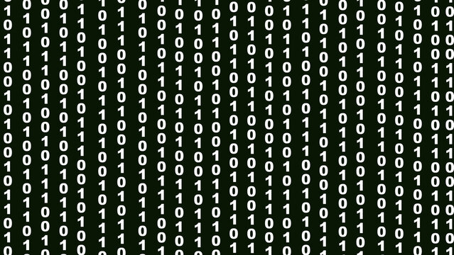 Binary Code Pattern Background &ndash; Digital Data, Matrix Numbers, and Computer Technology Concept