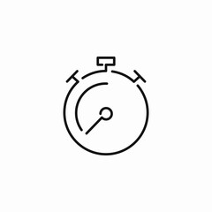 analog stopwatch timer icon sign vector