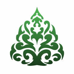 Elegant Green Tribal Christmas Tree