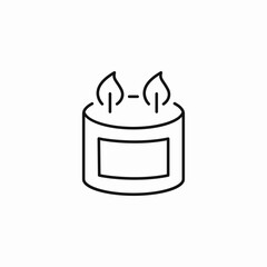 two wick candle icon sign vector