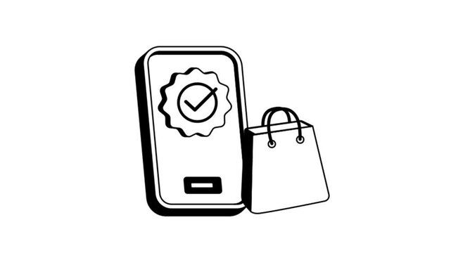 Online checkout process and payment step Animation MP4 File
