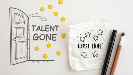 Stars floating from the talent door into the lost hope