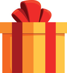 Festive gift box with a red bow, perfect for birthdays, holidays, or any special occasion