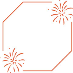 Obraz premium New Year Frame with Firework