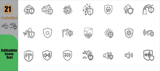 Collection of hand drawn shield emblems and heraldic symbols in black and white outline style