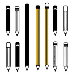 Pencil Icon set, vector illustration