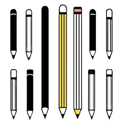 Pencil Icon set, vector illustration