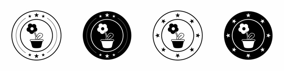 Flower icon template design. Flower flat design template for business. Stock vector